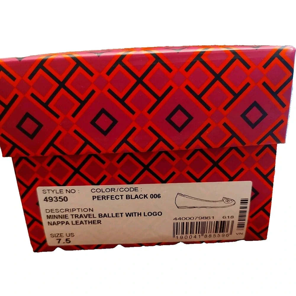 TORY‎ BURCH Ballet Flats Shoes 'Minnie' Travel Flats Size 7.5 EUC